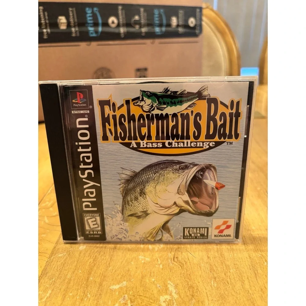 PS1 Fisherman's Bait (Sony PlayStation 1, 1998) Complete CIB Complete Konami